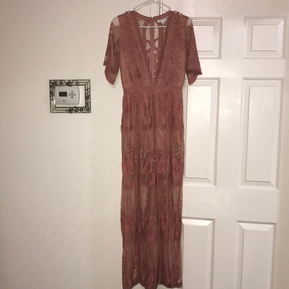 Honey Punch Muave Lace Romper/ Dress